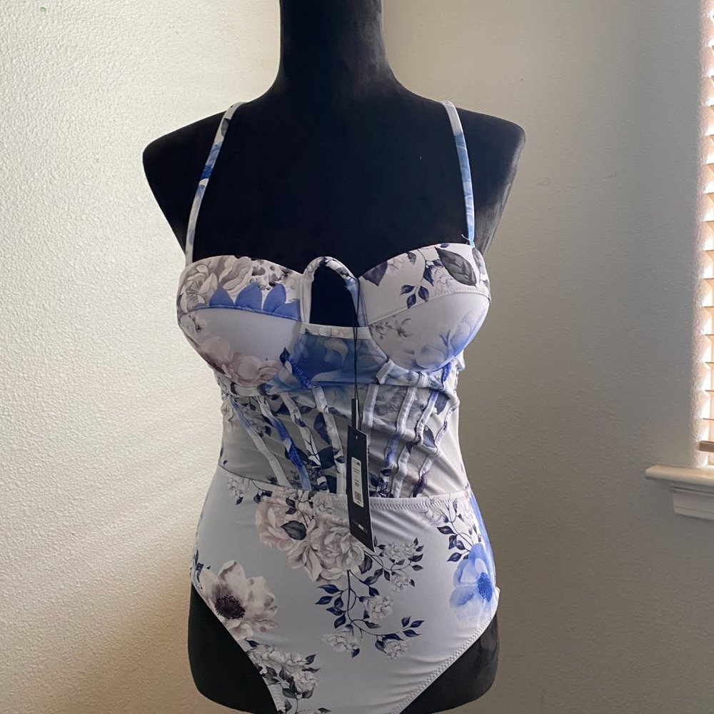 Fashion Nova Women Corset Swimsuit